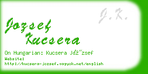 jozsef kucsera business card